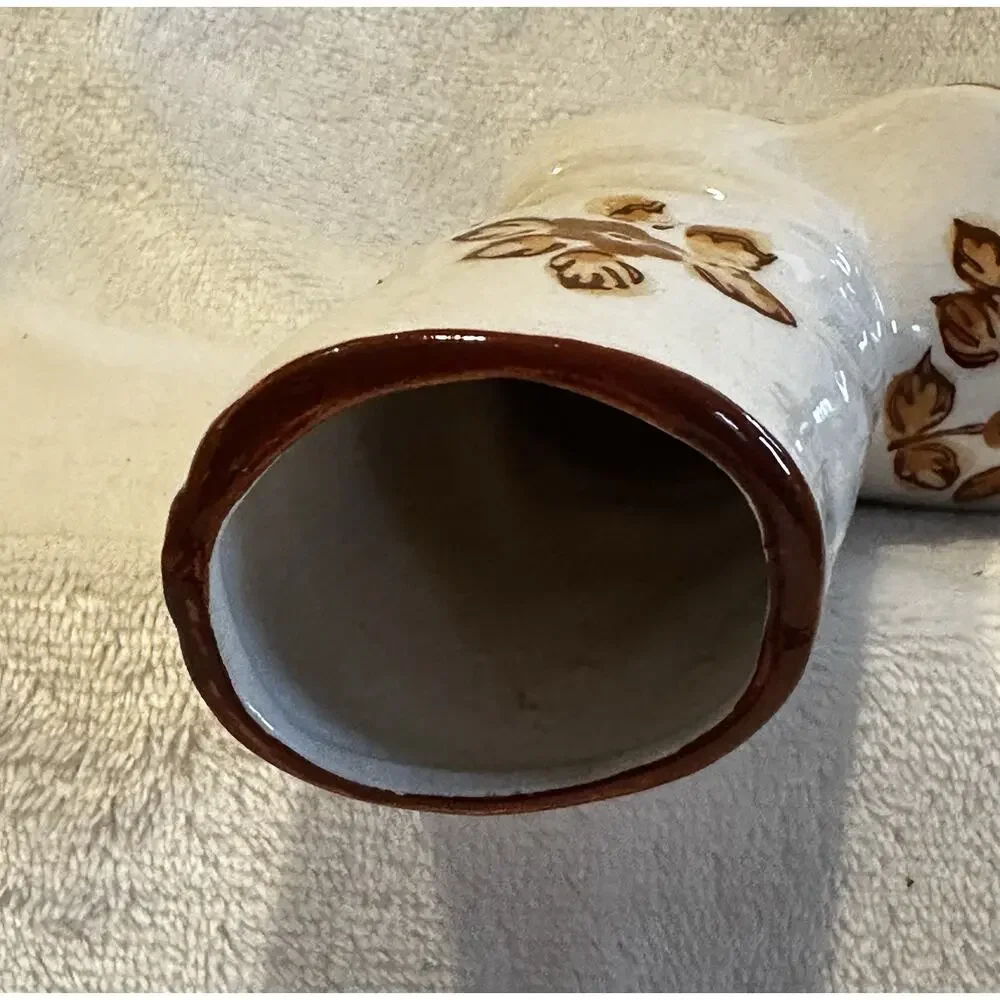 VTG MADE IN OCCUPIED JAPAN Ceramic Hand Painted 3” Decorative Boots Floral